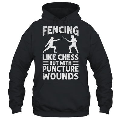 Fencing Like Chess Design For Men Women Fencer Fencing Sport Shirt & Hoodie | teecentury
