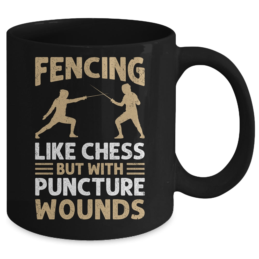 Fencing Like Chess Design For Men Women Fencing Fencer Sport Mug | teecentury