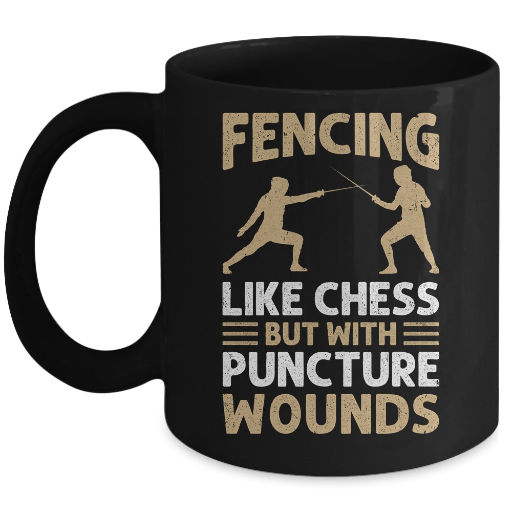 Fencing Like Chess Design For Men Women Fencing Fencer Sport Mug | teecentury