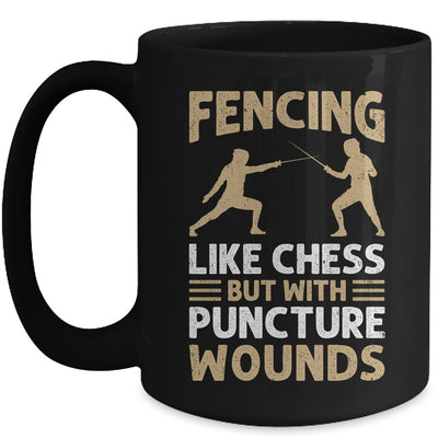 Fencing Like Chess Design For Men Women Fencing Fencer Sport Mug | teecentury