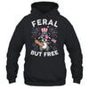 Feral But Free Patriotic Raccoon 4th Of July Raccoon Hotdog Shirt & Tank Top | teecentury