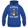 Feral But Free Patriotic Raccoon 4th Of July Raccoon Hotdog Shirt & Tank Top | teecentury