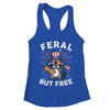 Feral But Free Patriotic Raccoon 4th Of July Raccoon Hotdog Shirt & Tank Top | teecentury