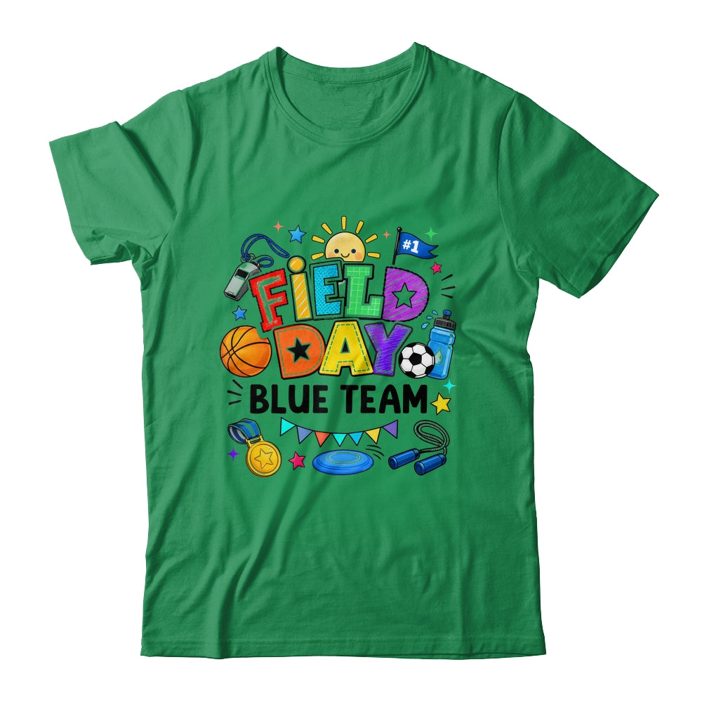 Field Day Blue Team Funny For Kids Teacher Field Day Games Shirt & Hoodie | teecentury