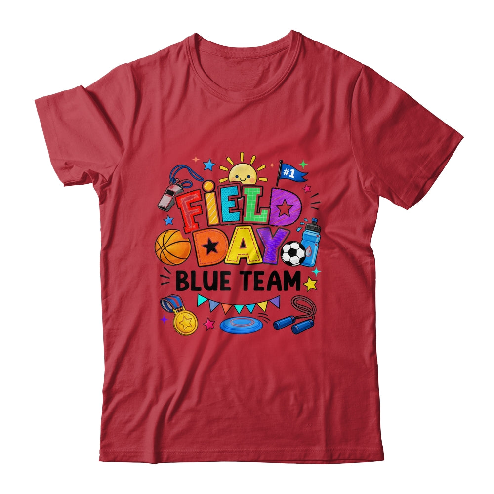 Field Day Blue Team Funny For Kids Teacher Field Day Games Shirt & Hoodie | teecentury