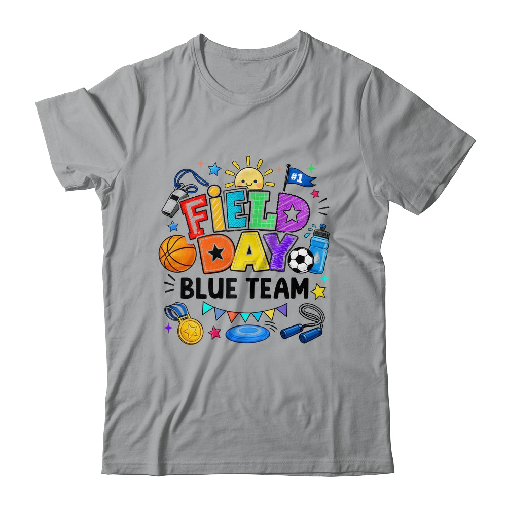 Field Day Blue Team Funny For Kids Teacher Field Day Games Shirt & Hoodie | teecentury