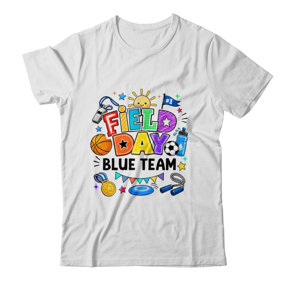 Field Day Blue Team Funny For Kids Teacher Field Day Games Shirt & Hoodie | teecentury