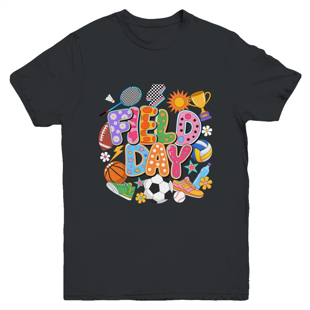 Field Day Fun Day Let The Games Begin Teacher Kids Trip Youth Shirt | teecentury