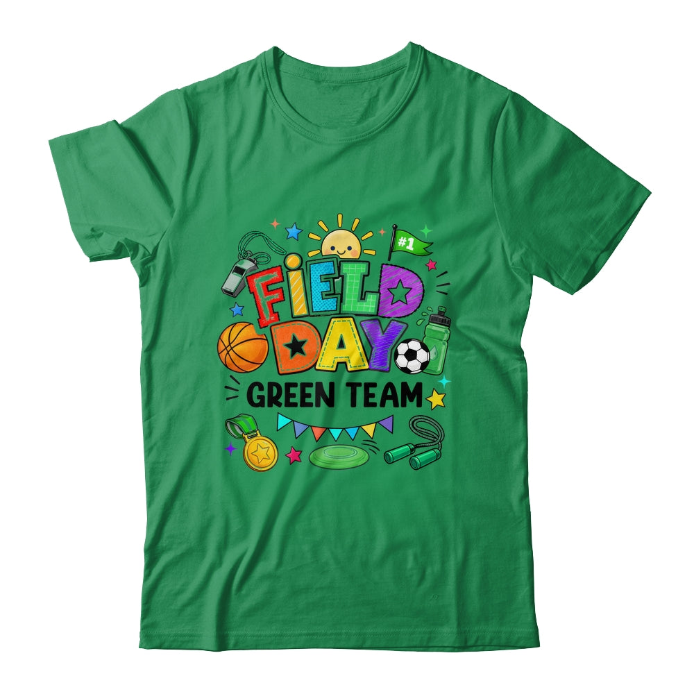Field Day Green Team Funny For Kids Teacher Field Day Games Shirt & Hoodie | teecentury