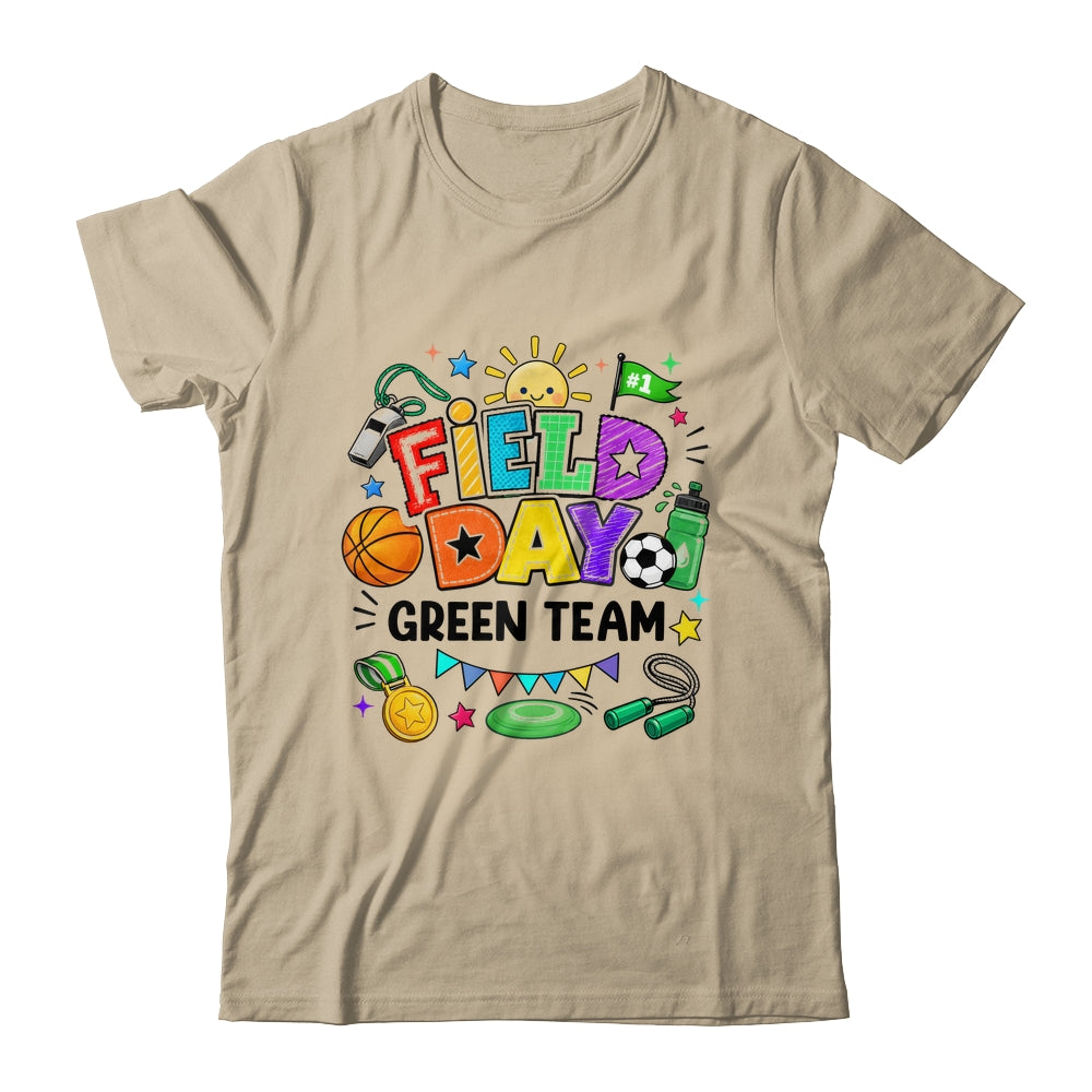 Field Day Green Team Funny For Kids Teacher Field Day Games Shirt & Hoodie | teecentury