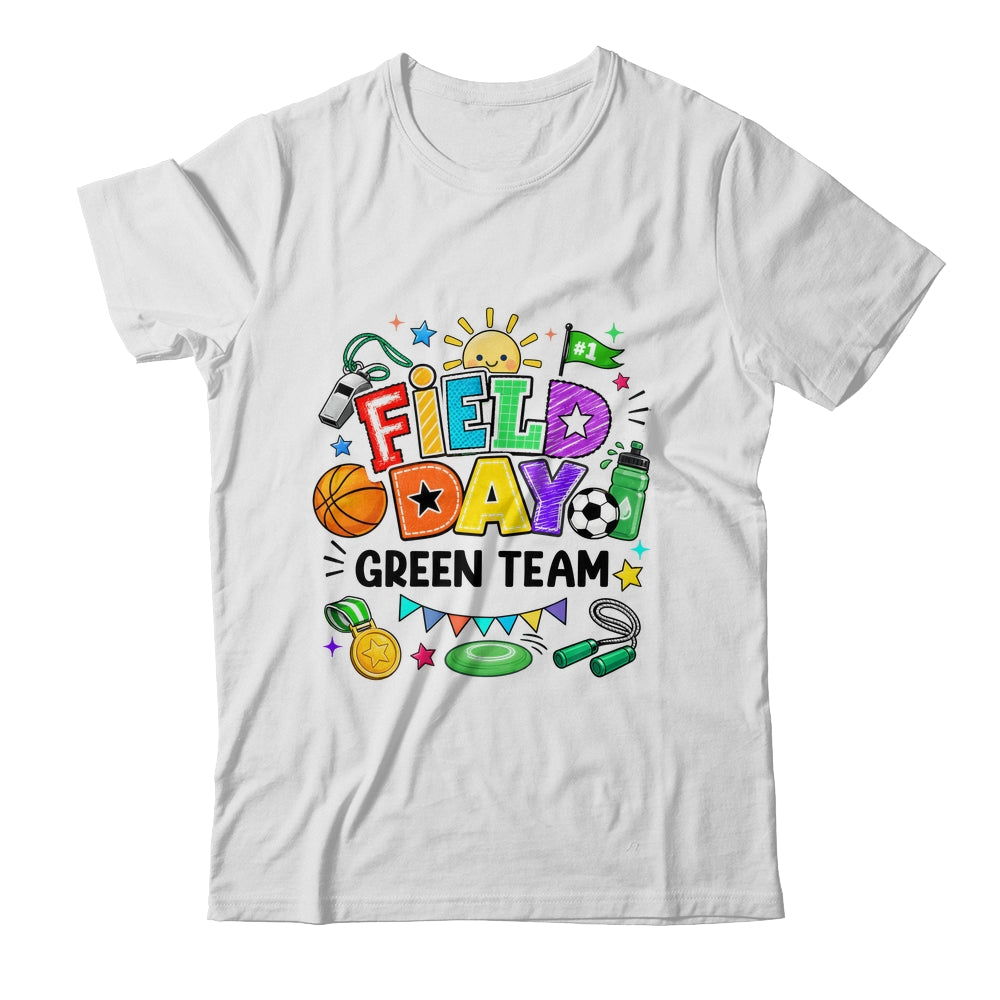 Field Day Green Team Funny For Kids Teacher Field Day Games Shirt & Hoodie | teecentury