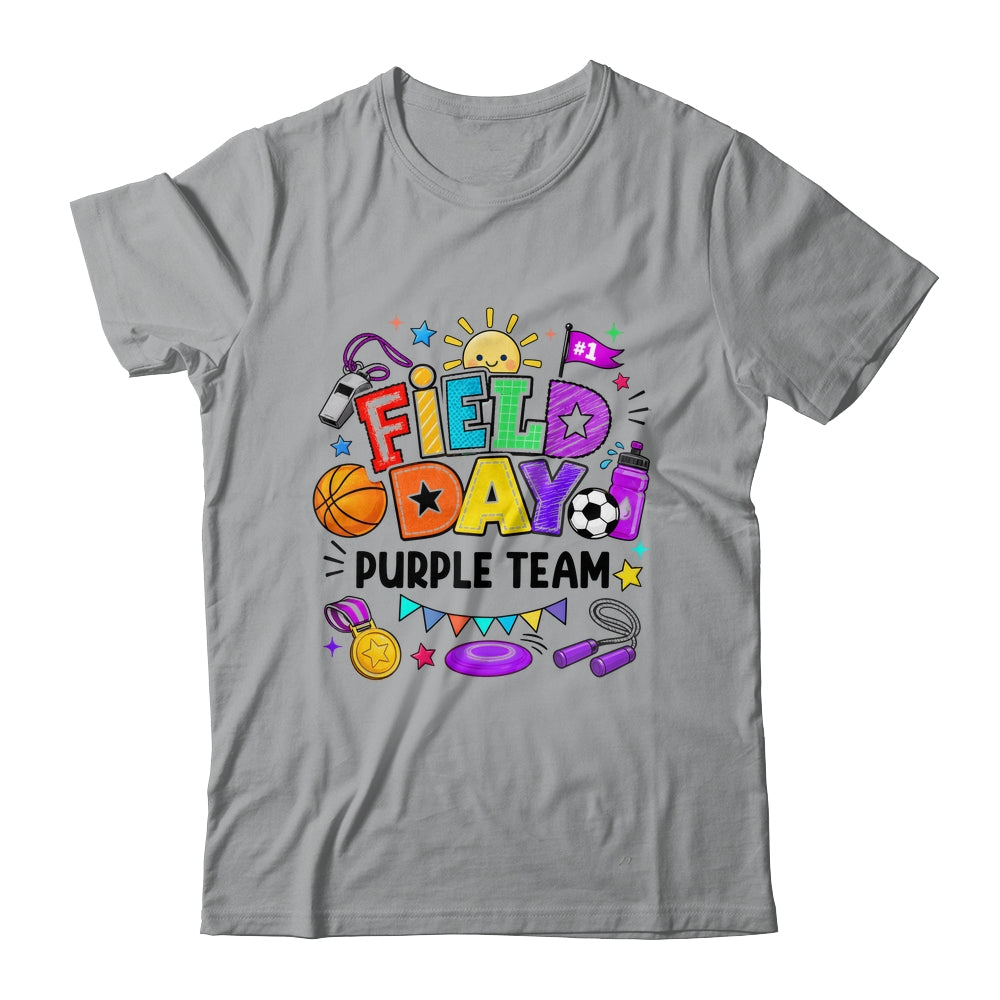Field Day Purple Team Funny For Kids Teacher Field Day Games Shirt & Hoodie | teecentury