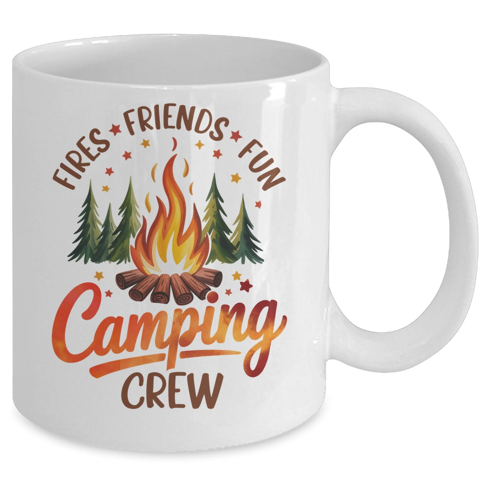 Fires Friends Fun Camping Crew Summer Camp Campfire Vacation Mug | teecentury