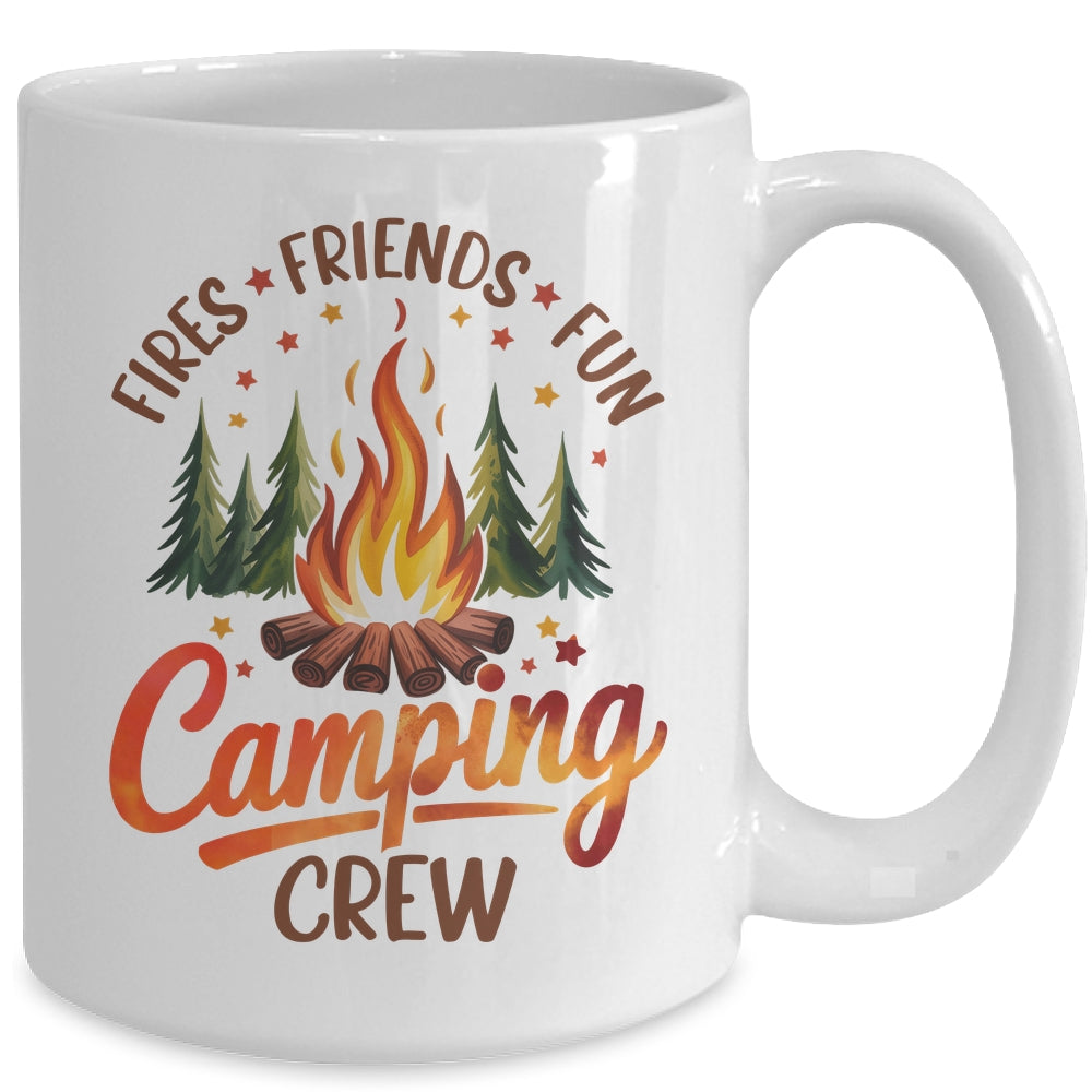 Fires Friends Fun Camping Crew Summer Camp Campfire Vacation Mug | teecentury