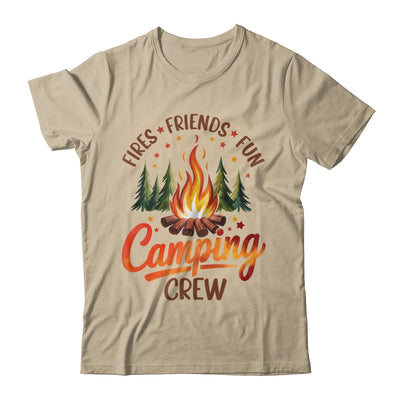 Fires Friends Fun Camping Crew Summer Camp Campfire Vacation Shirt & Tank Top | teecentury