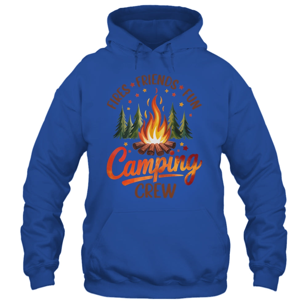 Fires Friends Fun Camping Crew Summer Camp Campfire Vacation Shirt & Tank Top | teecentury