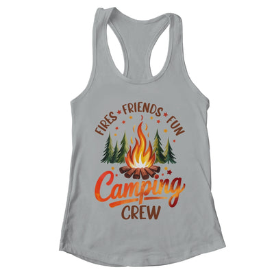 Fires Friends Fun Camping Crew Summer Camp Campfire Vacation Shirt & Tank Top | teecentury