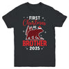 First Christmas As Brother Red Plaid Bear Santa Hat 2025 Youth Shirt | teecentury