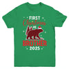 First Christmas As Brother Red Plaid Bear Santa Hat 2025 Youth Shirt | teecentury