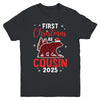 First Christmas As Cousin Red Plaid Bear Santa Hat 2025 Youth Shirt | teecentury
