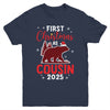 First Christmas As Cousin Red Plaid Bear Santa Hat 2025 Youth Shirt | teecentury