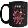 First Christmas As Gigi Red Plaid Bear Santa Hat 2025 Mug | teecentury