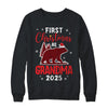 First Christmas As Grandma Red Plaid Bear Santa Hat 2025 Shirt & Sweatshirt | teecentury