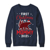 First Christmas As Mommy Red Plaid Bear Santa Hat 2025 Shirt & Sweatshirt | teecentury