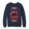 First Christmas As Papa Red Plaid Bear Santa Hat 2025 Shirt & Sweatshirt | teecentury