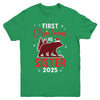First Christmas As Sister Red Plaid Bear Santa Hat 2025 Youth Shirt | teecentury