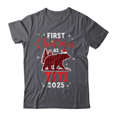 First Christmas As Titi Red Plaid Bear Santa Hat 2025 Shirt & Sweatshirt | teecentury