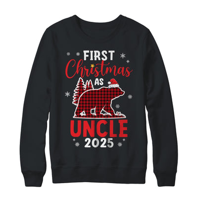 First Christmas As Uncle Red Plaid Bear Santa Hat 2025 Shirt & Sweatshirt | teecentury