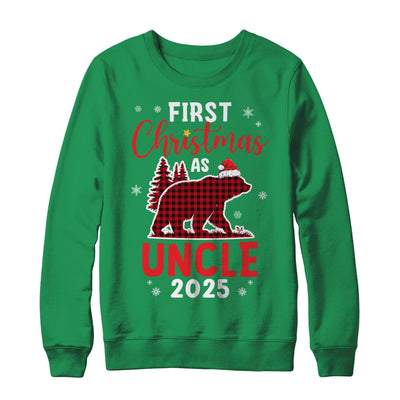 First Christmas As Uncle Red Plaid Bear Santa Hat 2025 Shirt & Sweatshirt | teecentury