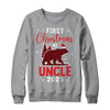 First Christmas As Uncle Red Plaid Bear Santa Hat 2025 Shirt & Sweatshirt | teecentury
