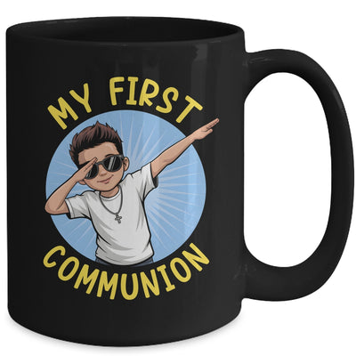 First Communion Boys Dabbing 1st Communion Holy Christian Mug | teecentury