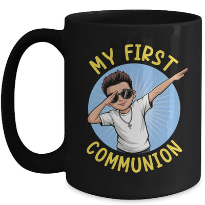 First Communion Boys Dabbing 1st Communion Holy Christian Mug | teecentury
