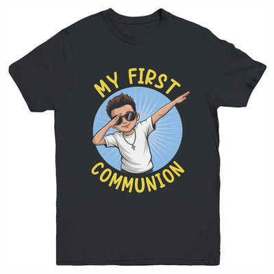 First Communion Boys Dabbing 1st Communion Holy Christian Youth Shirt | teecentury