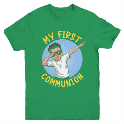 First Communion Boys Dabbing 1st Communion Holy Christian Youth Shirt | teecentury