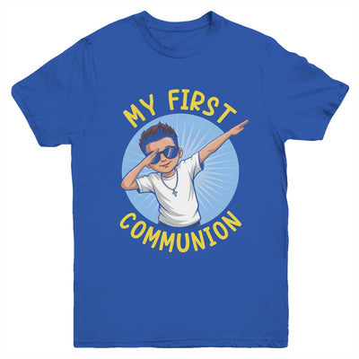 First Communion Boys Dabbing 1st Communion Holy Christian Youth Shirt | teecentury