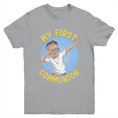 First Communion Boys Dabbing 1st Communion Holy Christian Youth Shirt | teecentury