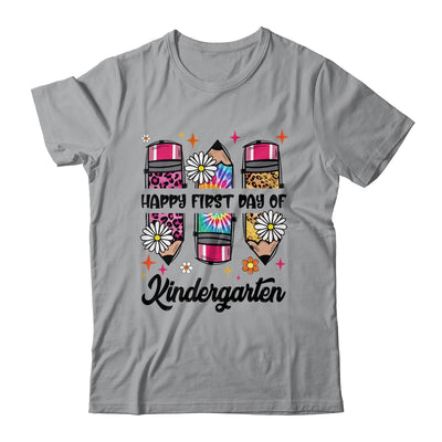 First Day Kindergarten Teacher Leopard Pencil Back To School Shirt & Hoodie | teecentury
