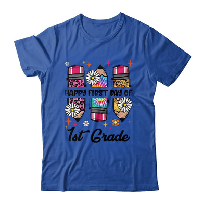 First Day Of 1st Grade Teacher Leopard Pencil Back To School Shirt & Hoodie | teecentury
