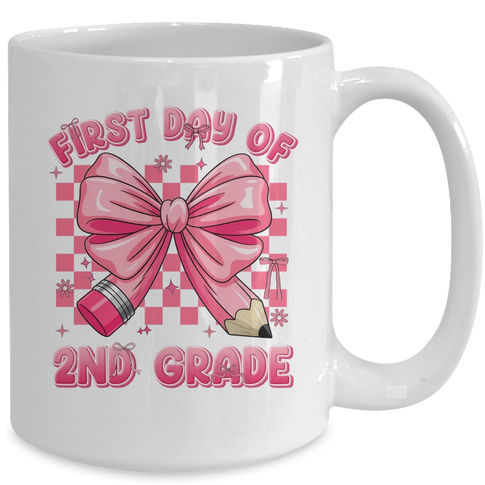First Day Of 2nd Grade Coquette Back To School Girls Kids Mug | teecentury