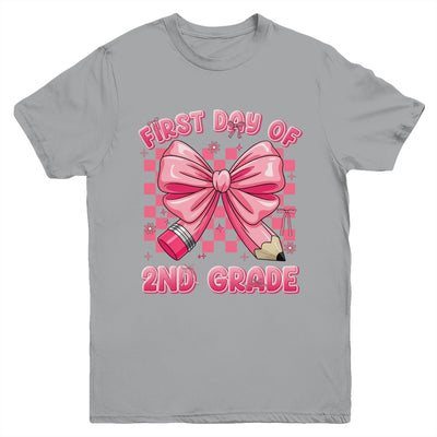 First Day Of 2nd Grade Coquette Back To School Girls Kids Youth Shirt | teecentury