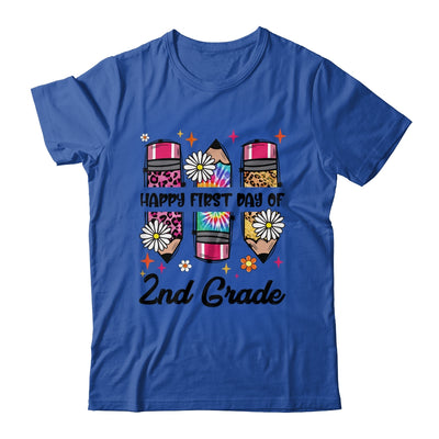First Day Of 2nd Grade Teacher Leopard Pencil Back To School Shirt & Hoodie | teecentury