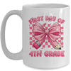 First Day Of 4th Grade Coquette Back To School Girls Kids Mug | teecentury