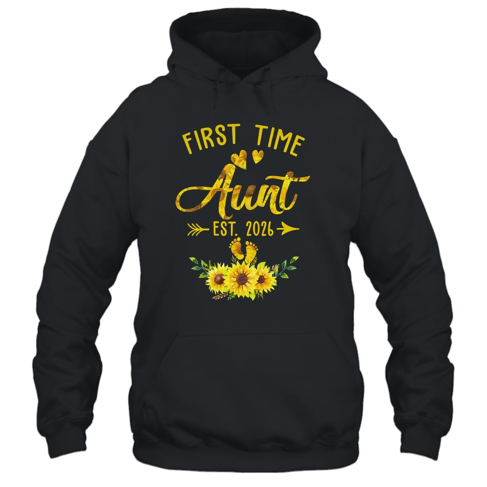 First Time Aunt Est 2026 Sunflower Promoted To Aunt Shirt & Tank Top | teecentury