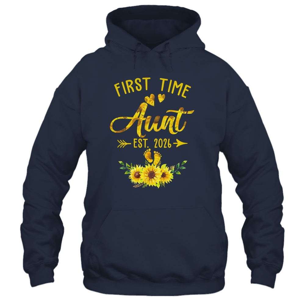 First Time Aunt Est 2026 Sunflower Promoted To Aunt Shirt & Tank Top | teecentury