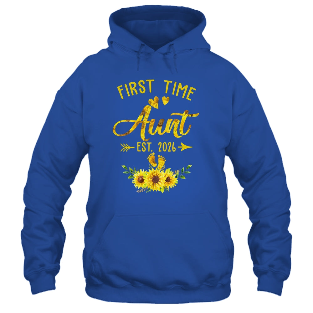 First Time Aunt Est 2026 Sunflower Promoted To Aunt Shirt & Tank Top | teecentury