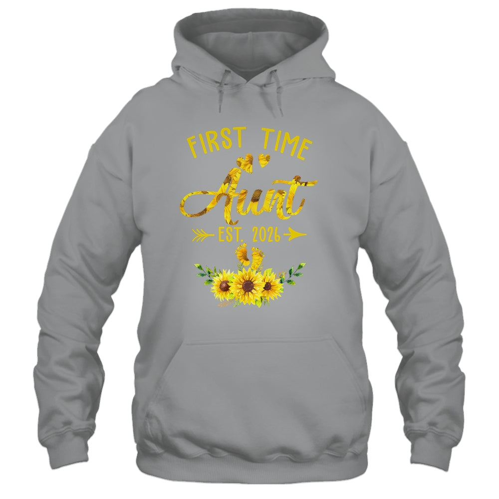 First Time Aunt Est 2026 Sunflower Promoted To Aunt Shirt & Tank Top | teecentury